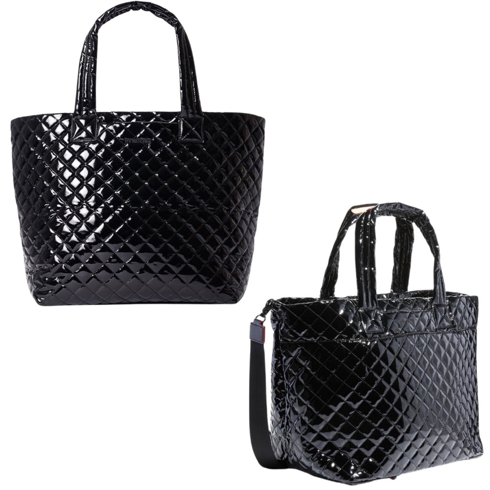 MZ WALLACE THE METRO TOTE® DELUXE - LARGE - BLACK LACQUER